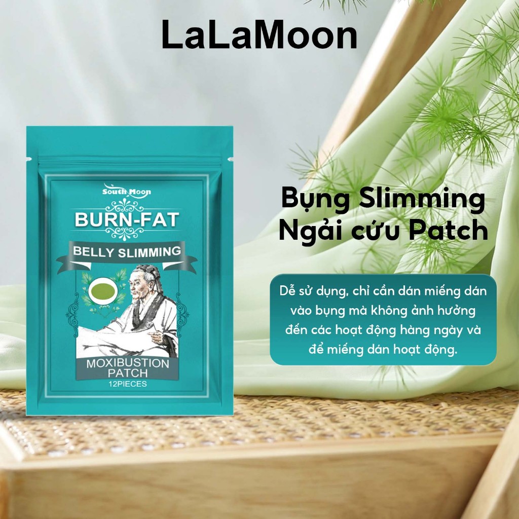 South Moon Miếng dán giảm cân giảm mỡ bụng tay chân tạo dáng thon gọn dễ sử dụng hiệu quả rõ 12pcs