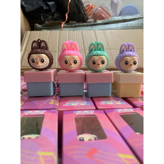 (tiếng Việt) Móc khoá labubu tịnh tâm, móc khoá đồ chơi có nhạc tóc mẹ bạc mầu mây, nhấp nháy Móc khoá Keycap quà tặng