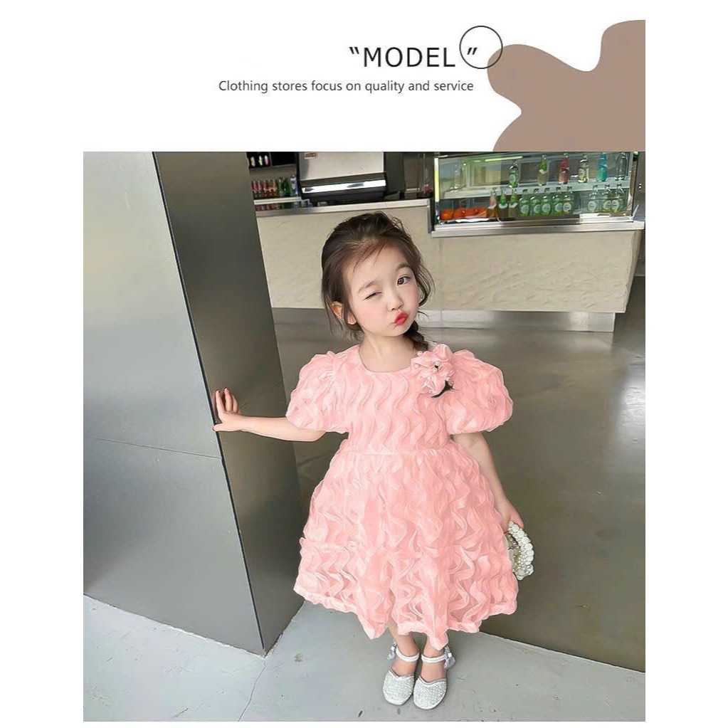Đầm voan xếp tầng công chúa cho bé yêu