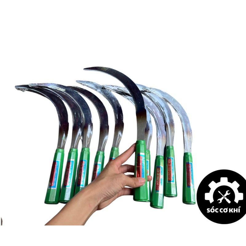 (2 cái)Liềm cắt cỏ cán nhựa 10 Thép mới