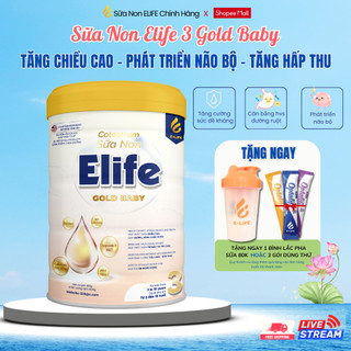Sữa Non Gold Baby Elife 3 Dành Cho Trẻ Từ 2-10 Tuổi Phát Triển Toàn Diện, Cân Nặng,Chiều cao,Trí Não