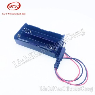 Bộ 2 Chiếc Đế Pin 18650 2 Cell Nối Tiếp Có Giắc DC