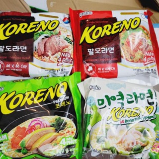 Mì tôm Koreno Paldo vị ngao, bò cay, gà, kim chi 100g