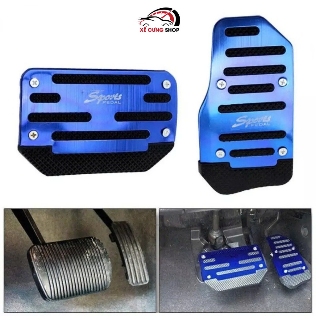 Ốp chân phanh ga côn cho xe số tự động (Màu bạc)