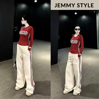  Bộ nỉ nữ thu đông set bộ nữ dài tay thun zip ôm body bad blood phối quần kẻ 3 sọc Jemmy Style HCOM3228 