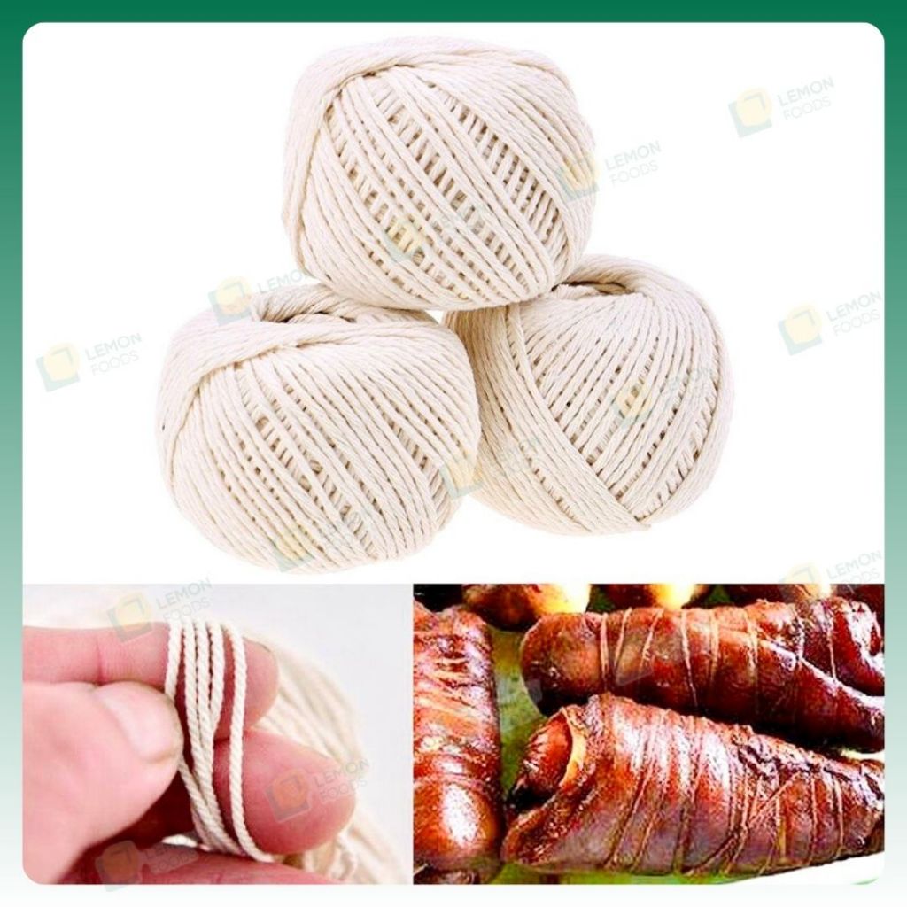 Chỉ buộc thực phẩm cotton - chất liệu tự nhiên dùng bó chân giò, buộc thịt kho, buộc bánh ú
