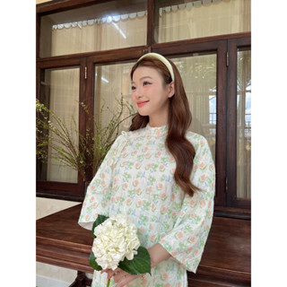 BUDDIES | Set áo dài hoa 2 lớp BST "Song Thanh"