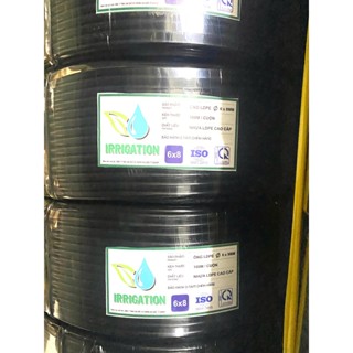 Cuộn 100m ống LDPE 8mm IRRI, ống ldpe 6x8mm, ỐNG LDPE CỨNG DẺO, bảo hành 3 năm