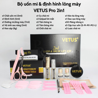 Bộ uốn 2in1 cao cấp VETUS Pro sử dụng cho uốn mi và định hình lông mày - Lash & Brow Lift Kit \ Thúy Hà