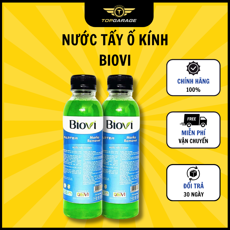 Dung dịch tẩy ố kính Biovi, nước tẩy ố kinh dung tích 250ml | TOP GARAGE STORE