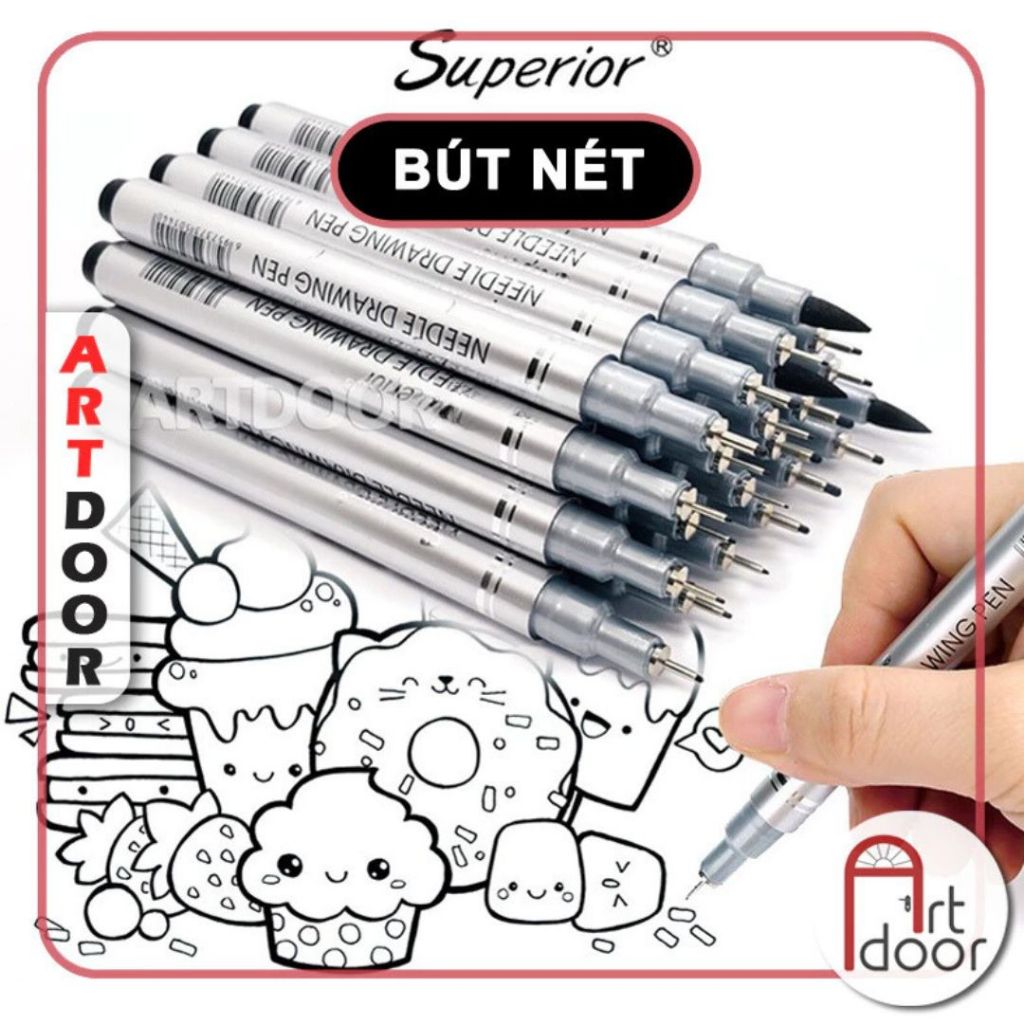 [ARTDOOR] Bút line kháng nước Đen SUPERIOR (cây lẻ)