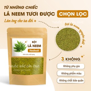 Bột lá neem Ẩn Độ 1kg, bột lá vông nem, nguyên chất, thơm mịn, dùng đắp mặt dưỡng da - Lãn Ông