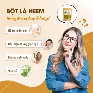 Bột lá neem Ẩn Độ 1kg, bột lá vông nem, nguyên chất, thơm mịn, dùng đắp mặt dưỡng da - Lãn Ông