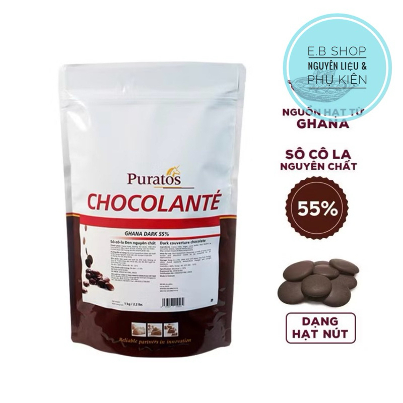 Chocolate Socola Grand Place Sô cô la nguyên chất Đen 55% Grand Place 100gr/500gr Gói chia lẻ