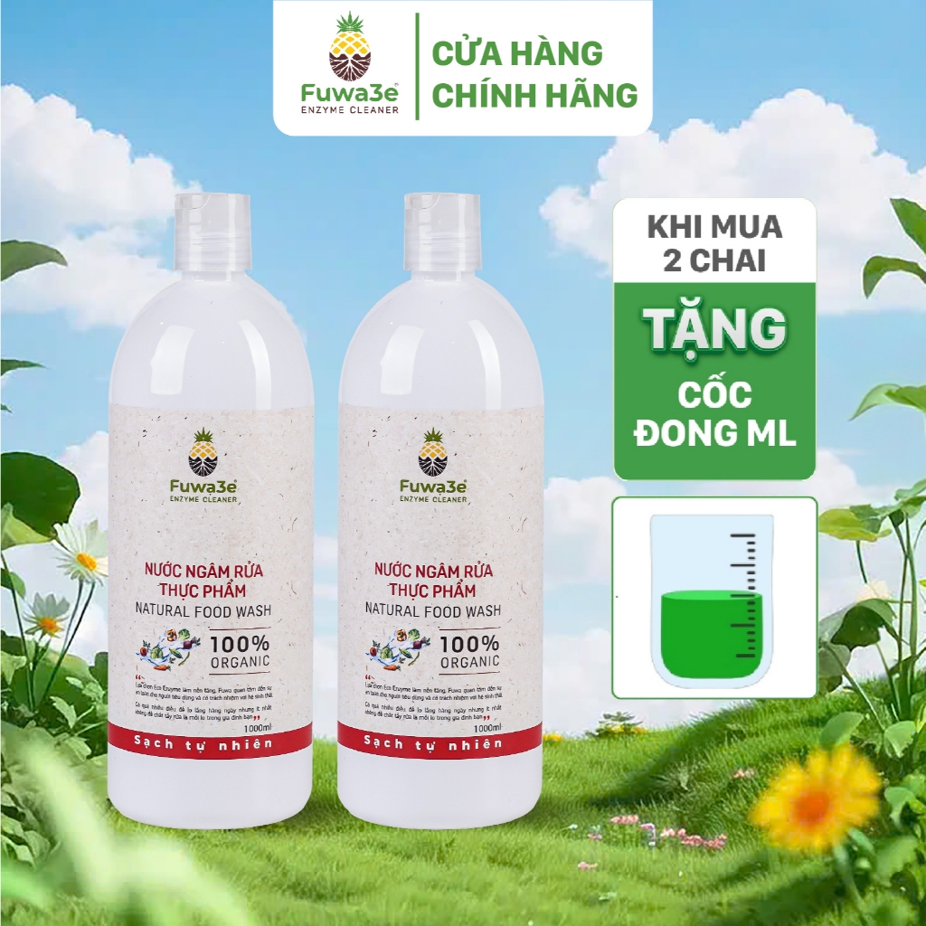  Nước Ngâm Rau Củ Quả Sinh Học Fuwa3e Làm Sạch Thực Phẩm Rau Sống Khử Tanh Cá Hải Sản An Toàn Cho Bé 