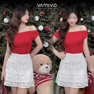 Chân váy đuôi cá ren Hoa CVTK01 Vamivo, set Chân váy noel đi chơi siêu xinh, đi học, đi làm