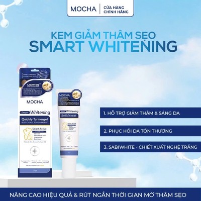 Kem Giảm Thâm Sẹo MOCHA Smart Whitening, Chiết Xuất Nghệ Trắng Hiệu Quả Mờ Thâm Sẹo Nhanh Chóng