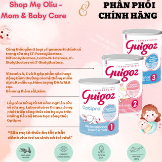 [SHIP AIR - DATE 2025] Sữa công thức Guigoz Optipro HMO 1 2 3 4 (900g)
