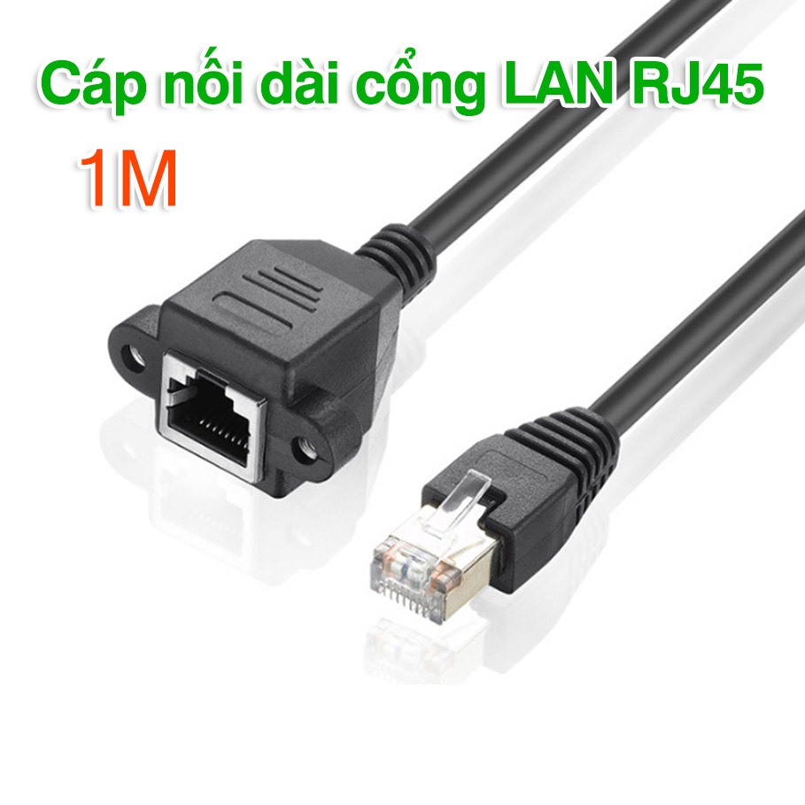 Cáp mạng LAN RJ45 1M Đực-Cái bắt vít cho máy tính đồng bộ công nghiệp PC Laptop Server Router Switch