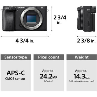 Máy Ảnh Sony Alpha A6400 Body Đen (TÁCH KIT) Hàng Chính Hãng | Bảo Hành 24 Tháng