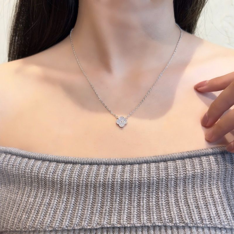 Dây chuyền bạc nữ cỏ bốn lá xinh xắn - Trang Sức MINA JEWELRY