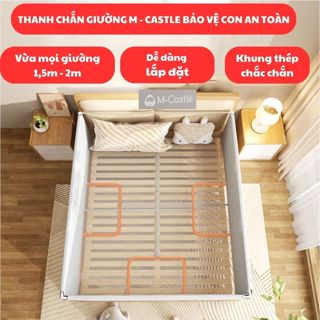 Thanh chắn giường bảo vệ an toàn cho bé dễ dàng tháo lắp nâng hạ tuỳ ý, hàng rào chắn giường dành cho bé từ 0 đến 6 tuổi
