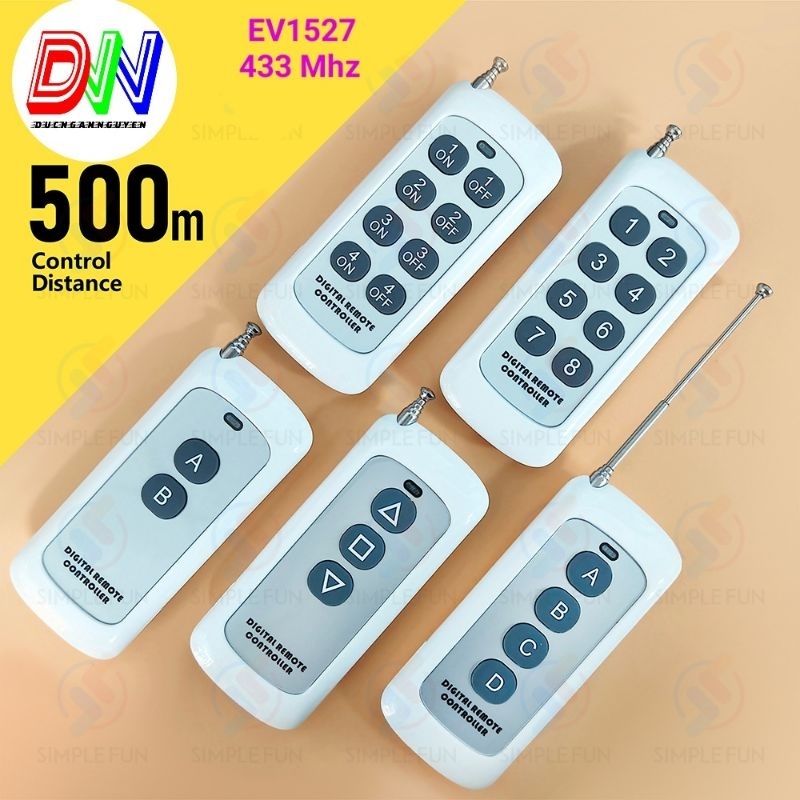 [RM-500] Remote RF 433Mhz EV1527 Fixed Code 500m