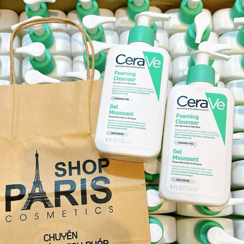 Sữa Rửa Mặt CeraVE Cho Da Dầu,Nhạy Cảm,Hỗn Hợp Pháp
