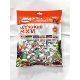Lương khô FUCUCO mini mix 12 vị - TÚI 1KG-được hút chân không từng viên tiện lợi
