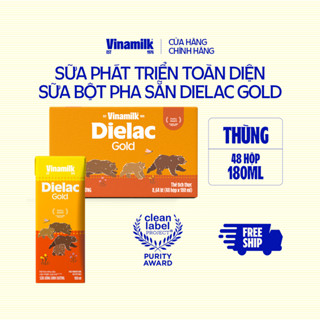 Sữa bột pha sẵn Vinamilk Dielac Gold - Thùng 48 hộp 180ml