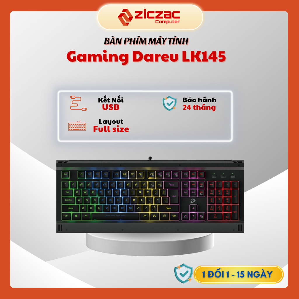 Bàn phím Giả cơ Dareu LK145 LED Gaming