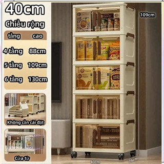 Tủ nhựa gấp gọn Tủ đựng đồ chơi, đồ ăn nhẹ cho bé theo yêu cầu không cần lắp đặt Tủ nhựa nhiều lớp