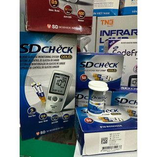 🆘 (CẢ BỘ TẶNG 25 TEST +KIM) Máy đo thử tiểu đường SD CHECK SDCHECK GOLD của HÀN QUỐC máy đo đường huyết SDCHECK GOLD