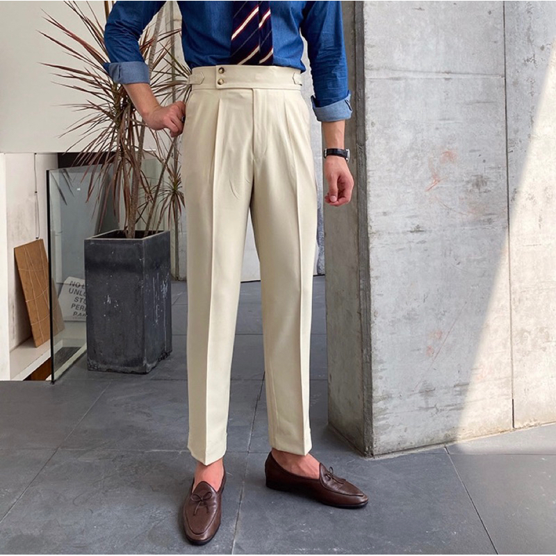 Quần âu nam sidetab cạp đôi 2 cúc