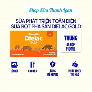 [HSD T8-2025] (Mẫu Mới Có Thẻ Tích Điểm) Thùng 48 Hộp Sữa Bột Pha Sẵn Dielac Alpha Gold IQ 110ml.