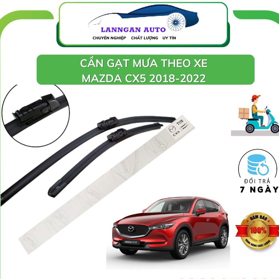 Cần gạt mưa xe Mazda Cx5 đời 2018- 2022, Gạt mưa theo xe Cx5