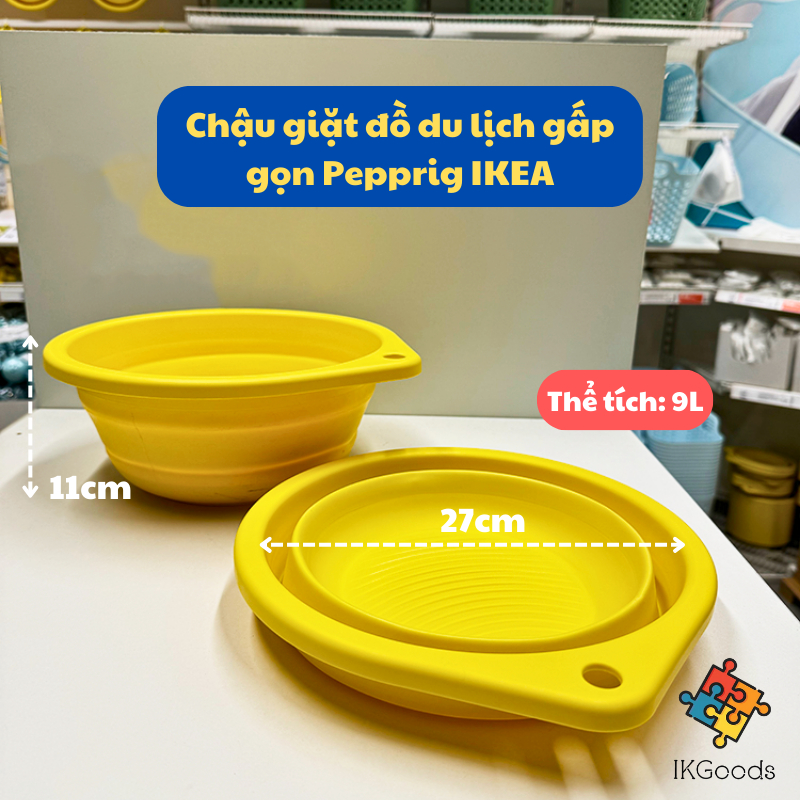 Chậu giặt đồ du lịch gấp gọn Pepprig IKEA