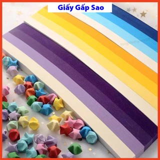 Giấy gấp sao 540 tờ dài 24cm, giấy origami nhiều màu dạ quang nhiều lựa chọn