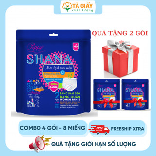 [Mua 4 Tặng 2] Combo 4 Gói Băng Vệ Sinh Quần Shana Freesize Chống Tràn Tối Đa, Băng Vệ Sinh Ngày Đêm