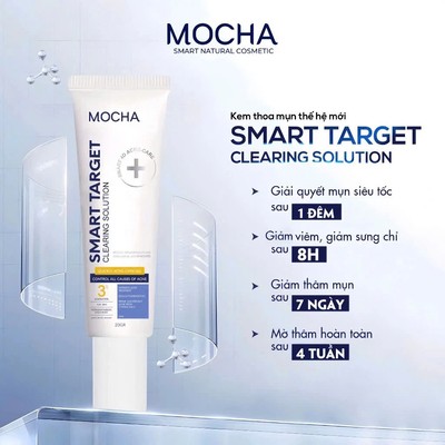 Kem Dưỡng Giảm Mụn Sau 8H MOCHA Smart Target Clearing Solution, Giảm Sưng Viêm, Hạn Chế Thâm Sẹo
