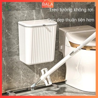 Thùng Rác Treo Tường 12L Nắp Lật - Có Móc Cài Tủ Bếp, Miếng Dán Tường Cao Cấp, Nhựa PVC Phủ Bóng