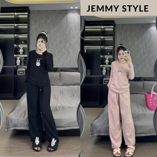  Đồ ngủ nữ in hình thú dễ thương chất len lông thỏ Jemmy Style set đồ nữ thu đông dáng dài 4 màu HCOM3290 