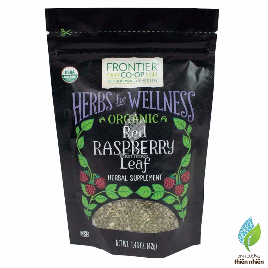 Trà Lá Mâm Xôi Đỏ Hữu Cơ Frontier Organic Red Raspberry Leaf Tea, 42g