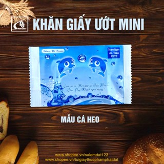  500 Khăn Giấy Ướt Bánh Mì MẪU CÁ HEO Khăn Lạnh Mini giá rẻ giá sỉ 
