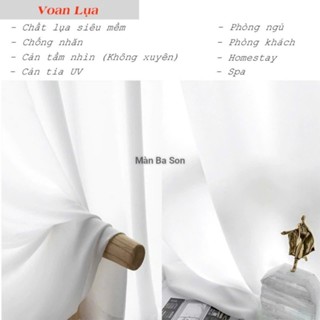 Rèm Voan Lụa Trắng - Cực Xinh -  Rèm Siêu Mềm,Không Xuyên Thấu Rèm kích thước nhỏ che tủ sách tủ giày   kệ bếp ... 