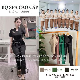 Đồng phục Spa thắt nơ cổ tàu dáng trẻ trung, quần áo Thẩm mỹ viện Nữ siêu đẹp CAO CẤP