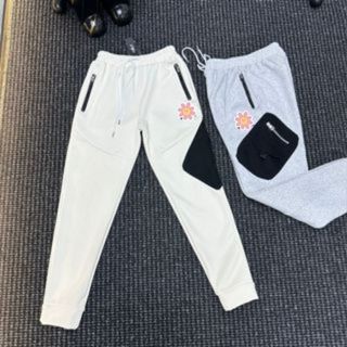   NEW  Quần Jogger Dài Nam Nỉ Bông Thêu Logo Đùi Phối Túi Khoá Zip Chéo - Quần Dài Nam Thêu Logo Phong Cách Trẻ Trung 