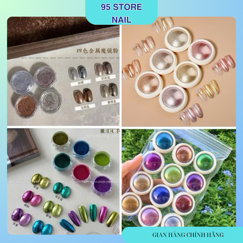Tráng gương nail-bột chà tráng gương SET nhiều tông màu cao cấp chuyên dụng cho nail.nailgiare95