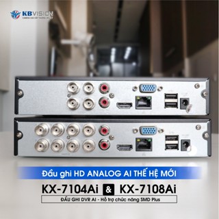 Đầu ghi hình KBVISION  8 kênh KX-7108Ai 5 in 1, Hỗ trợ: 1 SATA x 6TB, 2 USB 2.0 - Bảo Hành 24 Tháng