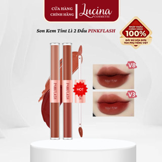 Son Kem Tint Lì 2 Đầu PINKFLASH Lên Màu Chuẩn Thiết Kế 2 Trong 1 Bền Màu Lâu Trôi